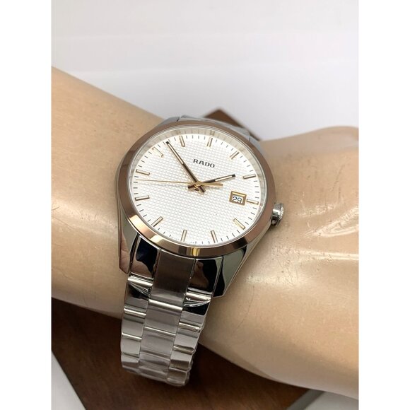 Rado Men's Watch R32184123 Hyperchrome Swiss Quartz Rose Gold Silver Steel 40mm - Picture 6 of 15